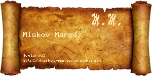 Miskov Margó névjegykártya